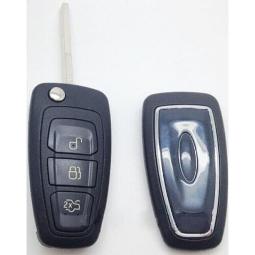 3 BUTTONS FLIP FLODING REMOTE KEY SHELL CASE FOR FORD NEW FOCUS FIESTA ESCAPE ECOSPORT FOB KEY BLANK 5PCS/LOT