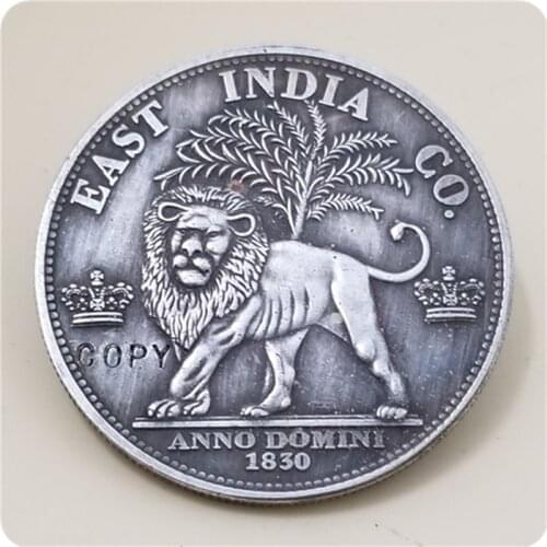 India EIC 1830 Retro Pattern Proof Crown Golden Alloy George IV Coin COPY COIN FREE SHIPPING