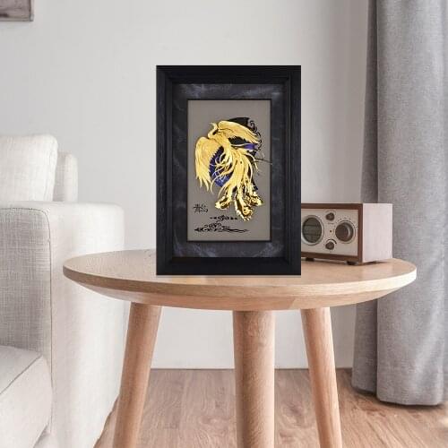 Gold Phoenix Pictures Gold Leaf painting Crafts Modern Wall art pictures display for Corridors living room Home Hotel Decor Gift