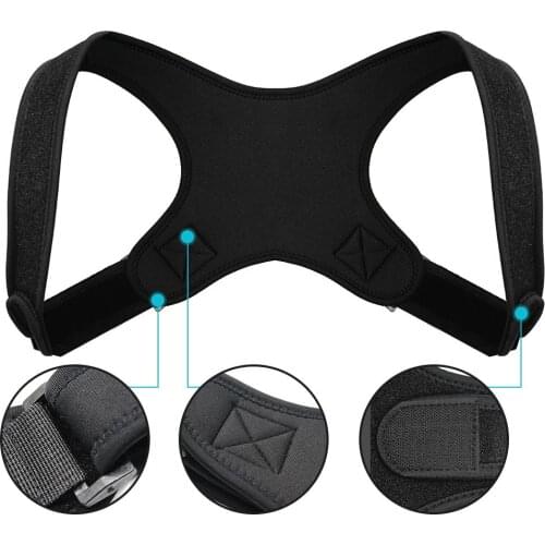 Back Posture Corrector Posture Correction Clavicle Spine Corrector Unisex Back Shoulder Lumbar Brace Support Belt Adjustable