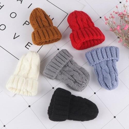 1 X 1/6 Dollhouse Miniature Fashion Knitted Beanie Hat Cap Doll House Decoration Dolls Accessory 9cm*7cm