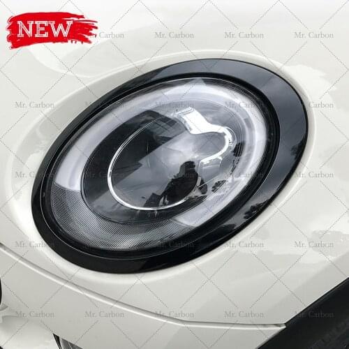 FOR MINI COOPER F55 F56 F57 BLACK/RED ABS HEADLIGHT EYEBROW TRIM TUNING PART FOR F55 F56 F57 LIGHT FRAME RACING BODY KIT