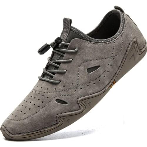 New Summer Fashion Genuine Leather Breathable Casual Shoes Men Octopus Footwear Classic Flats Sneakers Mens driving shoes