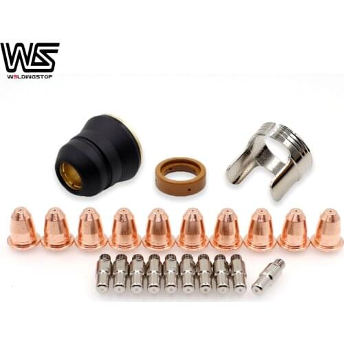 S45 PT-60 Plasma Cutter Torch Consumables CUT55 CUT55i PT40 IPT-40 PT60 PTM-60 IPT-60 HC4000 Fit Telwin Plasma 34 PKG/23