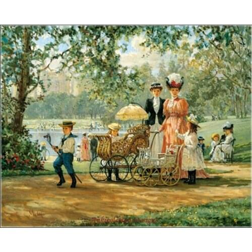 Counted Cross Stitch Kits Needlework Embroidery Crafts 14 ct Aida DMC Color DIY Arts Handmade Home Decor - A Walk In The Park