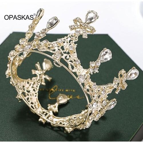 Jeweled Crowns Beautiful Headpiece Wedding Crown Wedding Tiaras Hair Accessories for Prom Birthday Costume Party VL