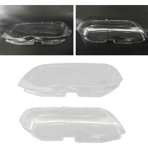 Headlight Headlamp Lense Clear Lens Cover Replacement for BMW X5 E53 4.4 4.6 4.8 2004-2006, Transparent shell