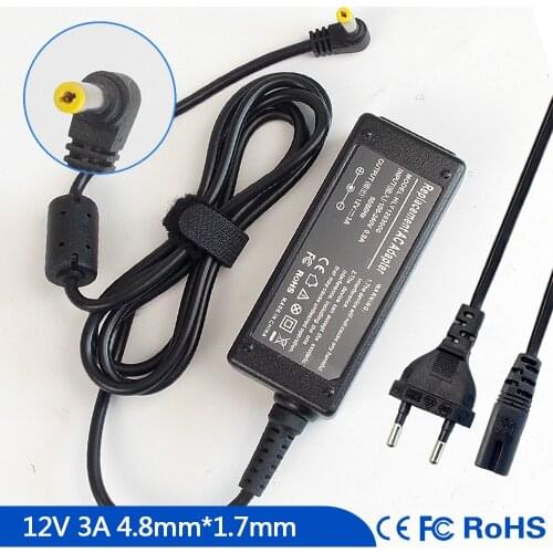 12V 3A Notebook Ac Adapter Charger for ASUS Eee PC 901-W004X T101MT 1000HG SKDCKD 1003HA 1002SA 901/XP 1004DN T101H
