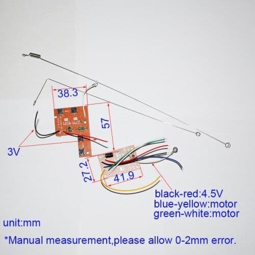 1/10 set 27MHz 4 way remote control/with receiver/four button /wireless /rc/diy toy parts