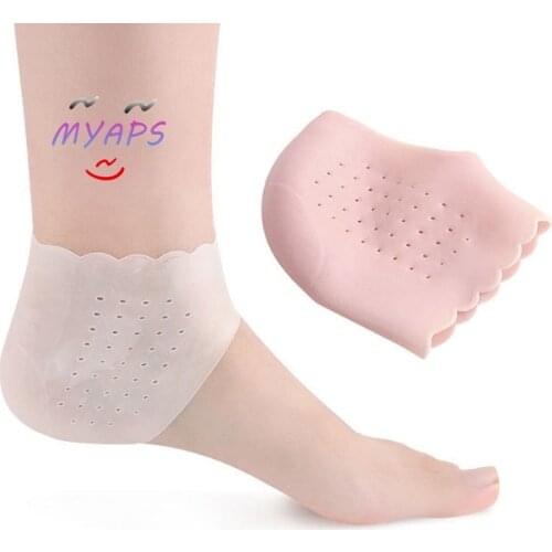 1 Pair Soft Silicone Foot Chapped Care Tool Moisturizing Gel Heel Socks Cracked Skin Foot Heel Protective Cover