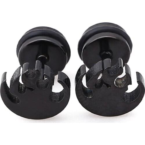 1 Pair Ear Studs for Earring Men Fire Pattern Sliver Earring Pendant Fantasy Earrings