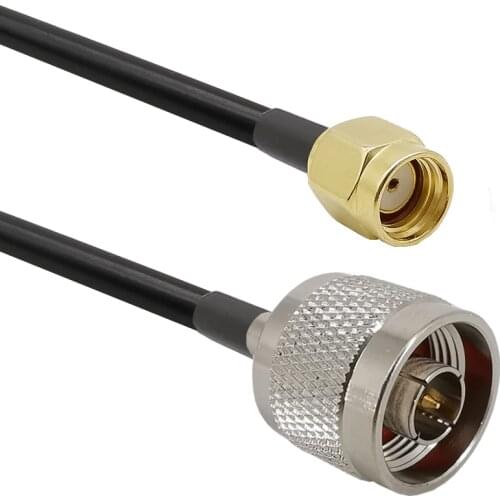 3M RP SMA Male to N Male Plug Connector Antenna Pigtail Coaxial LMR200 Double Shielded Low Loss RF Cable