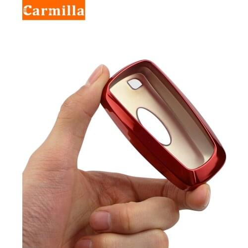 Carmilla Soft TPU Car Key Cover Case for Ford EcoSport 2018-2020 Accessories Keychain Keys Protection Covers