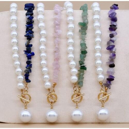 Bohemian Natural Stone Simulated Pearl Choker For Women Fashion Colorful Handmade Beads Collar Necklace Jewelry Gift Accessories