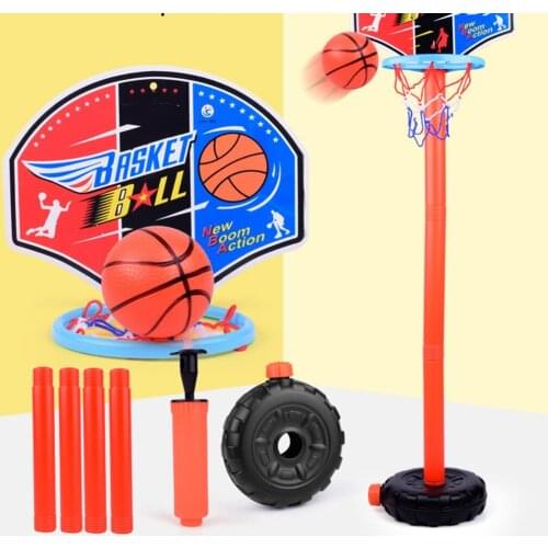 Children Basketball Playing Set Adjustable Basket Outdoor Sports Basket Goal Indoor Interaction Boy Kids Yard Game Toys