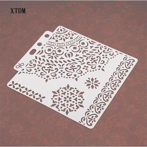 Hydrangea shield DIY cake scrapbook stencils hollow Embellishments printing lace ruler Valentines Day