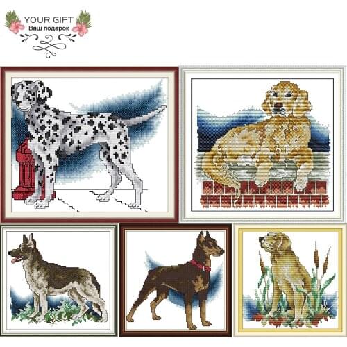 Your Gift DA194 DA195 DA196 DA201 DA203 Home Decor Dalmatian German Shepherd Doberman Golden Retriever Labrador Cross Stitch