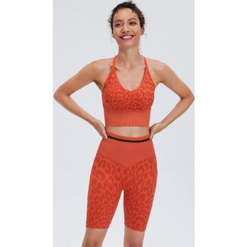 Yoga Set Running Sports Fitness Mesh Back Crop Top Bra Hip Lifting Yoga Shorts Set Quick Drying Pant Suit Tracksuit Clothes