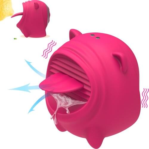 Tongue Licking Vibrator Sex Toys For Women Oral Tongue Sucking Clitoris Vagina Stimulator Adult Products Nipples Massage