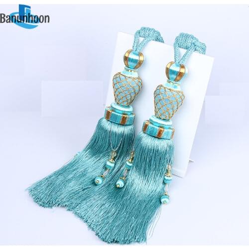 2019 One Pair Luxury Home Decoration Window Curtain Clips Accessories Hanging Belt Ball Strap Curtains Tassel Tieback Buckle
