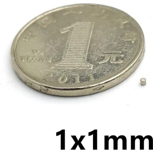 Mini Small N35 Round Magnet 1x1mm 1mm Neodymium Magnet Permanent NdFeB Super Strong Powerful Magnets 1*1mm 1mmx1mm