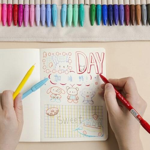 24pcs Korean Brands Sketching Pen Design Manuscripts Drawing Fineliner Tips Liner Pens Colored Markers Pens Art Stationery