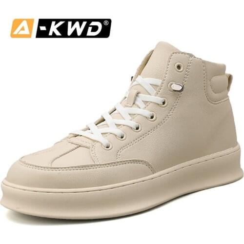 Fashion Simple Men’s Shoes High Top Sneakers Man Chaussures Homme Shose Pu Leather Men Luxury Shoes Sneakers for Men Sneakers 44