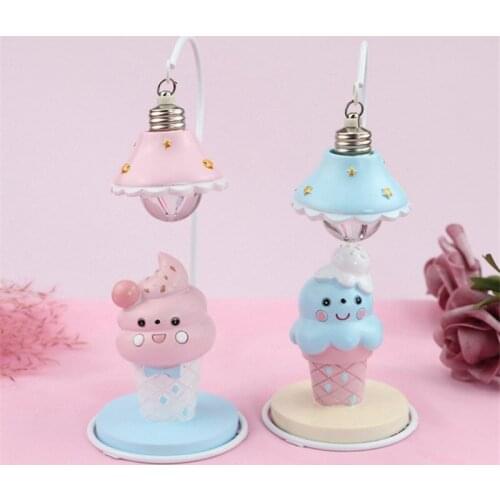 Ice Cream Night Light Home Girl Heart Star Light Ornaments Children Bedroom Room Desktop Decoration Kids Student Supplies Gifts