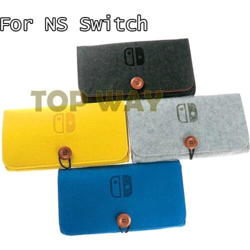 12PCS FOR Nintend Switch Durable felt Carrying Pouch Case Ultra Slim Professional Protect Storage Bag for Game Accessories