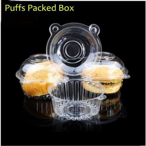 Transparent Dessert Box with snap lid, Bakery plastic packaging with lid, Disposable packing box wiith lid 8.5cm*8cm 100PCS