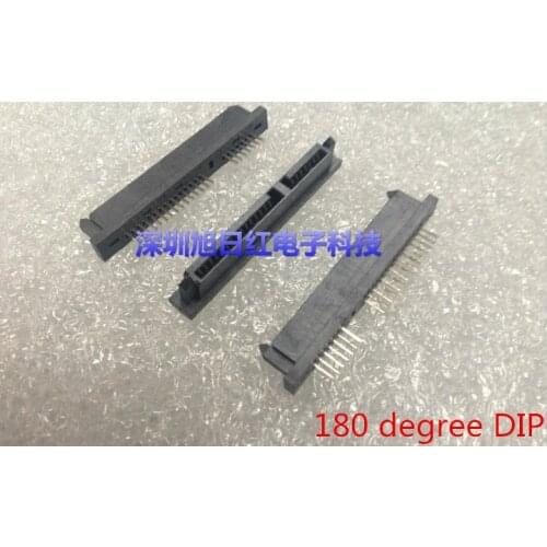 7Pin + 15P SATA hard disk interface female socket connector 90 or 180 degrees needle DIP or SMD