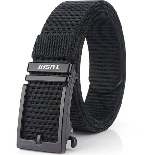 New Automatic Buckle Nylon Belts For Men Business Fashion Canvas Designer Belt Casual Trousers Wearable Breathable Mens Belt