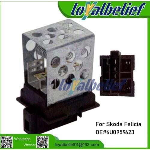 High Quality Heater Blower Resistor For Car Skoda Felicia OEM 6U0959623 Blower Motor Resistor