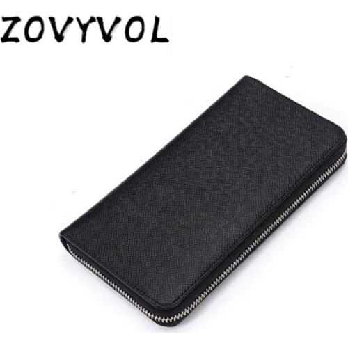 ZOVYVOL 2021 Luxury Brand Men Wallets Long Men Purse Wallet Male Clutch Leather Zipper Wallet Men Business Male Wallet Coin Man