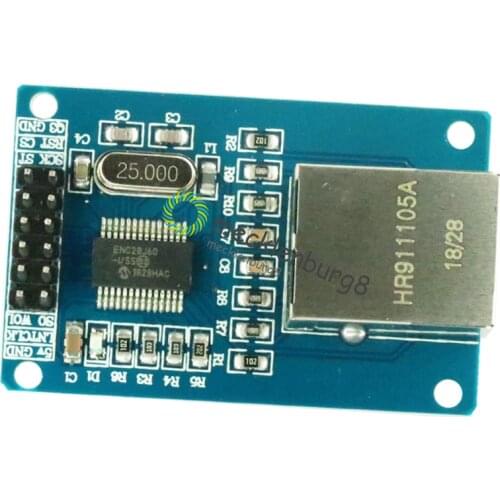 ENC28J60 LAN Ethernet Network Module for Arduino 25 MHz Crystal AVR 51 LPC STM32 3.3 V