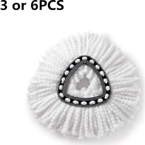 3 or 6PCS Microfiber Spin Mop Clean Refill Replacement Head for Vileda O-Cedar EasyWring Mop Home Cleaning Tools Mop Accessories