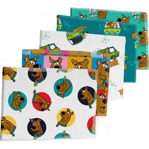 Fabric Cartoon Brown Dogs Printed Polyester Cotton 50*145CM Twill Fabric Patchwor Printed