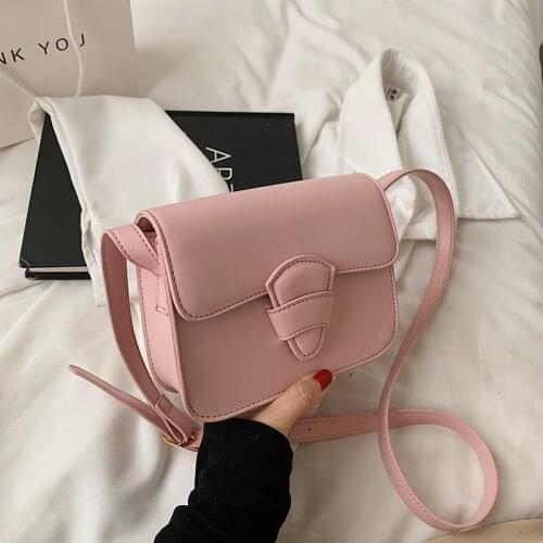Chain Pu Leather Crossbody Bags For Women 2021 Small Shoulder Simple Special Lock Design Female Travel Handbags