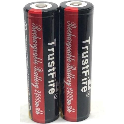 2pcs/lot TrustFire Protected 18650 Colorful Battery 3.7V 2400mAh Rechargeable Lithium Batteries with PCB For Camera Torch Flashl