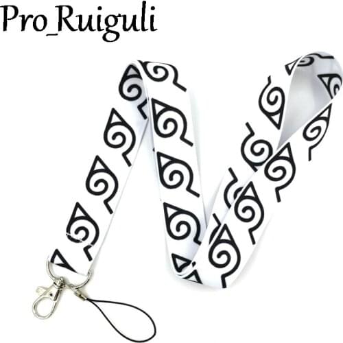 30pcs Funny Cartoon Anime Symbol Keychain Lanyards Id Badge Holder ID Card Pass Gym Mobile Phone Badge Holder Key Strap webbing