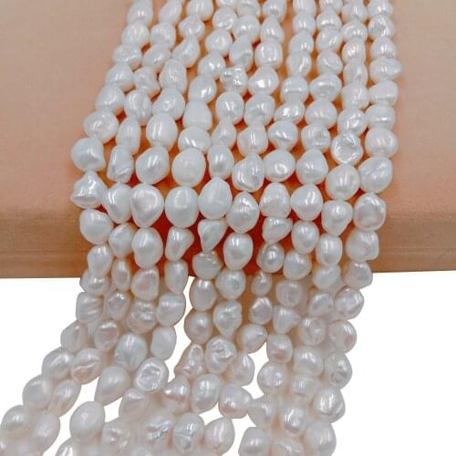 38 cm stone baroque pearl beads, 9-10 mm 100% nature freshwater loose pearl with baroque shape-high luster-AAA pearls