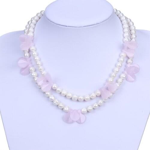 7-8mm potato pearl necklace beaded pearl necklace