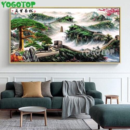 5d diy diamond painting China Great Wall building landscape diamond embroidery full Rhinestone mosaic for living decor YY4996