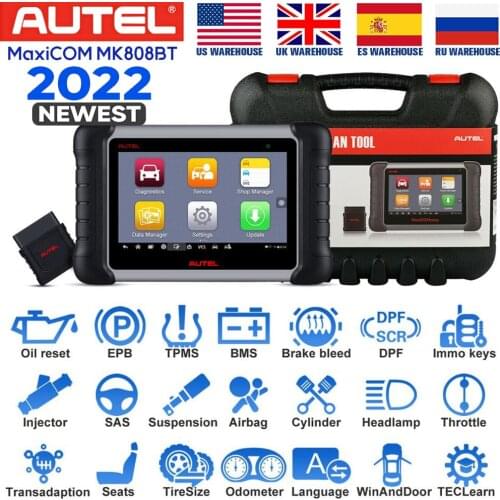 Autel MaxiCOM MK808BT Diagnostic Scan Tool with Full System Diagnosis OBD2 EScaner TPMS Code Reader OBDII PK MK808