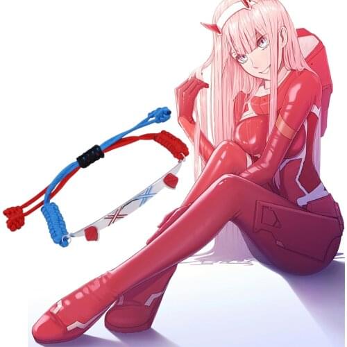 Anime Darling in the FRANXX 02 Zero Two 925 Sterling Silver Bracelet Bangles For Women Girls Cosplay Jewelry Accessory Gifts