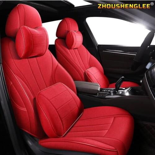 ZHOUSHENGLEE Custom FLAX car seat covers set For AUDI A4 A3 A6 Q3 Q5 Q7 A1 A5 A7 A8 TT R8 Automobiles Seat Covers car seats pro