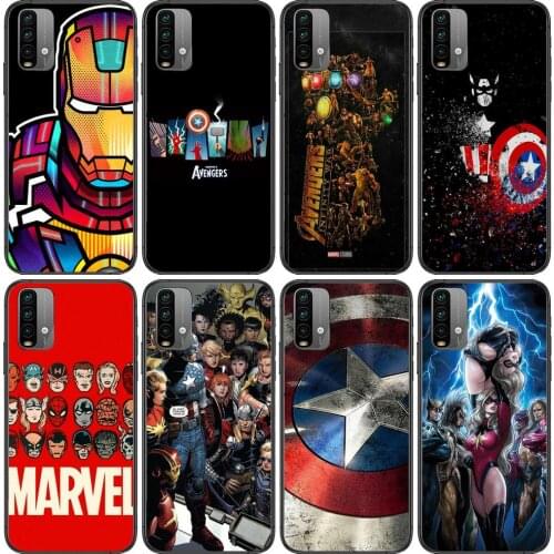 Marvel Phone Case For XiaoMi Redmi 11 lite 9C 8A 7A Pro 10T 5G Anime Cover Mi 10 Ultra Poco M3 X3 NFC 8 SE cover