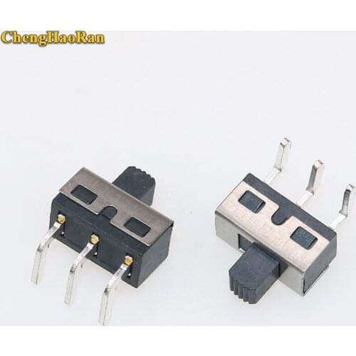 ChengHaoRan 1pcs SS-12D06 1P2T Miniature Slide Switch Toggle Switch 2 Position 3PIN Height Handle Slide switch