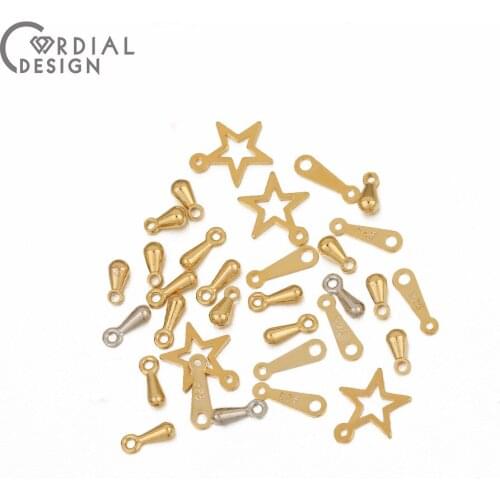 Cordial Design 100Pcs Hand Made/Crimp & End Beads/DIY Jewelry Accessories/Genuine Gold Plating/Jewelry Findings & Components