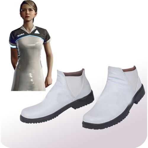 Detroit: Become Human Kara White Cosplay Shoes Boots Halloween Carnival Cosplay Costume Accessories
